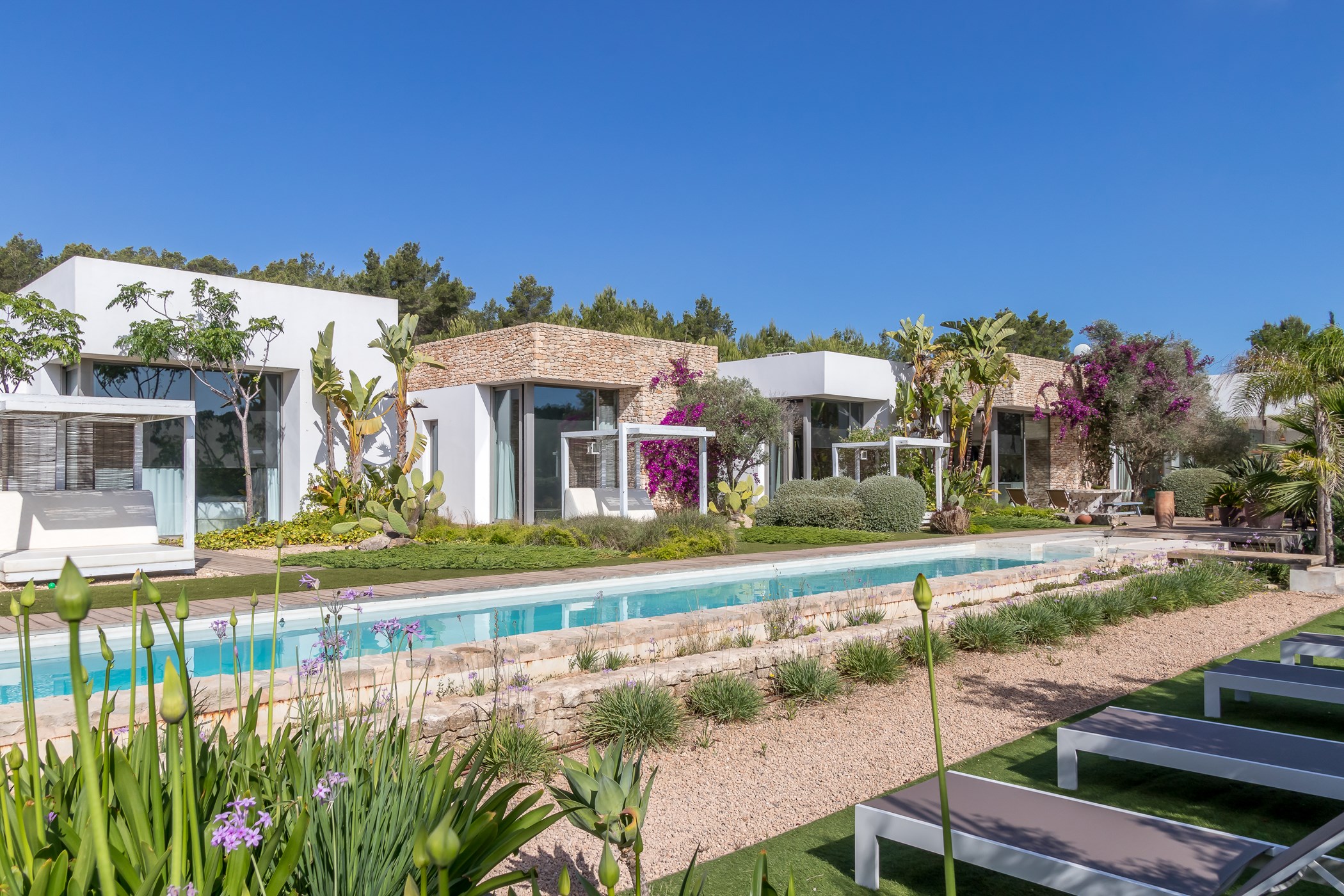 Modern family villa in the centre of Ibiza's countryside